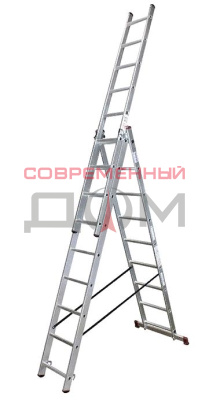 Лестница алюминиевая ВИХРЬ ЛА 3х 7 трехсекционная